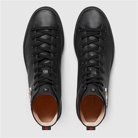 gucci leather high top tiger|Gucci men's shoes.